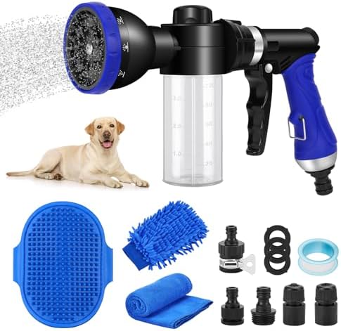 Pet Bathing Sprayer Kit,10 Spray Patterns, Adjustable Hose Wash Sprayer by PWEZON