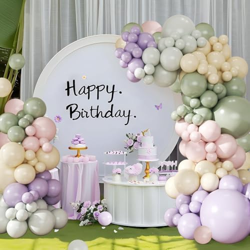 124 Pastel Balloon Arch Kit for Wildflower Baby Shower Birthday Decorations - Image 5