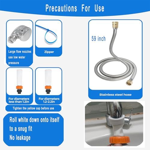 Faucet Hoses:Quick Connection,Sink Hose,Dog Bathing Shower - Image 2