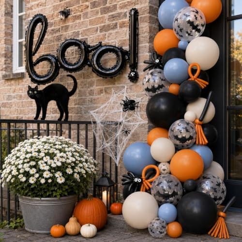 Halloween Balloon Garland Arch Kit Blue Spooky One 1st Birthday Decorations - Image 6