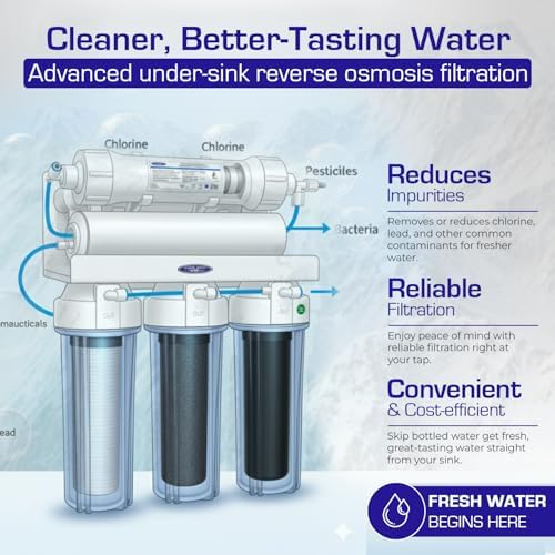 Crystal Quest Thunder Ultrafiltration/Reverse Osmosis Under Sink Water Filter System –15 Stages of Filtration – Complete Installation Kit –100GPD - Image 2