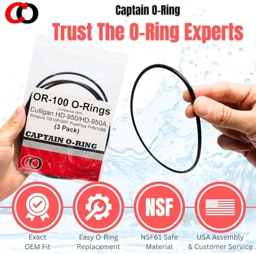 Captain O-Ring - Culligan Compatible OR-100 O-Ring Replacement for Big Blue Filter Housing Buna-N ORing (3 Pack) [Also Compatible with Simpure DB10P/DB20P, PurePlus FHN10BB] - Image 7