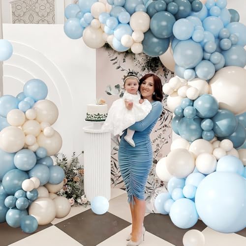 Dusty Blue Balloon Arch Kit for Baby Shower Birthday Party Decorations - Image 4