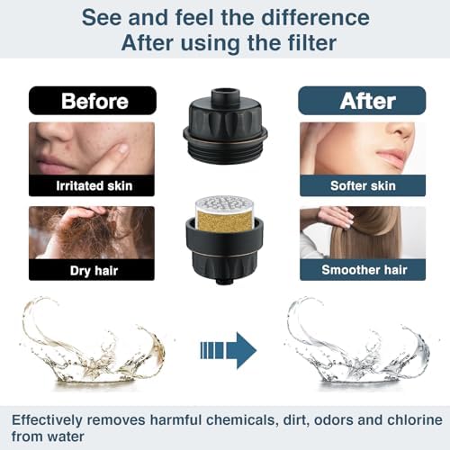 BRIGHT SHOWERS Shower Filter, High Output Shower Head Filter, 3-Stage Filtration for Hard Water & Chlorine Removal, Improves Skin, Hair & Nails, Universal Fit, Oil Rubbed Bronze - Image 3