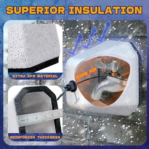 4 Pack Outdoor Faucet Covers for Winter Foam Spigot Covers Winter Insulated - Image 2