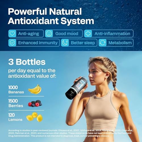 Hydrogen Water Bottle | 16.2 oz (480 ml) Hydrogen Water Generator | 6000 PPB Hydrogenator Machine | SPE/PEM Ionizer Generator (Black) - Image 5