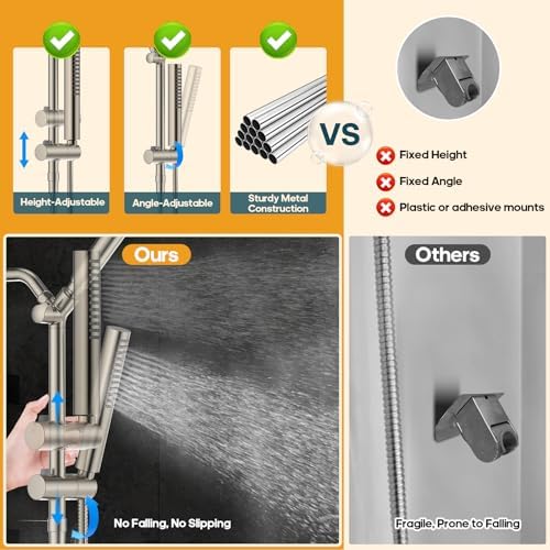 High Pressure Filtered Shower Head with Handheld Combo - Image 7