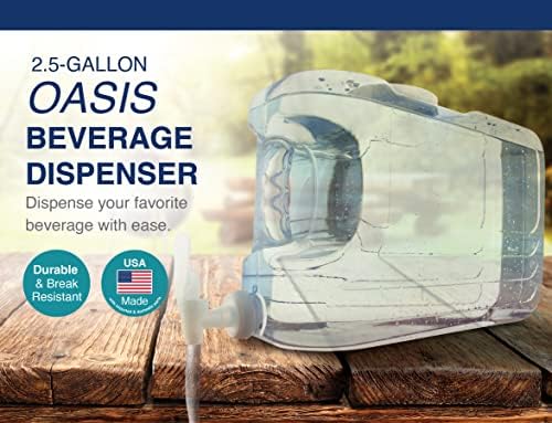 Arrow Oasis Drink Dispenser for Fridge, 2.5 Gallon - Plastic Beverage Dispenser with Spigot - Clear Space-Saving Design with Handle - Ideal for Water, Juice & Iced Tea - BPA Free - Made in USA - Image 2
