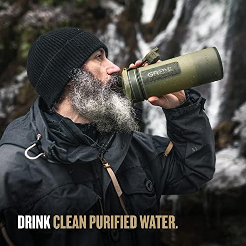 GRAYL GeoPress 24 oz Water Purifier & Water Filter Bottle, Olive Drab - Image 6
