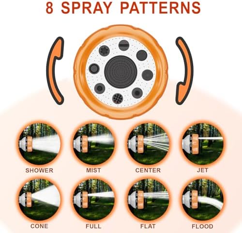 Premium Dog Washing Hose Attachment, 8-Pattern Dog Bath Sprayer, Easy-Control Hose Nozzle with Soap Dispenser for Garden, Pet Shower and Car Wash - Image 3
