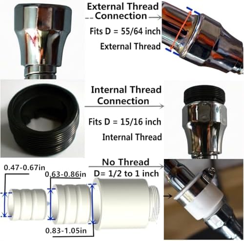 Faucet Sprayer Attachment Flexible Tap Extension Aerator 360 Degree ABS For Kitchen Sink Cold Hot Water - Image 4