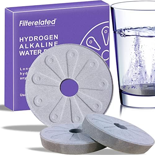 Filterelated Quickly Hydrogen Water Ceramic Filter Disc pH 9+ ORP Kangen Water Ionizer on Alkaline Water Filter System. Alkaline Bottle Filter Pitcher 156 Gallons(3-Pack) by Filterelated