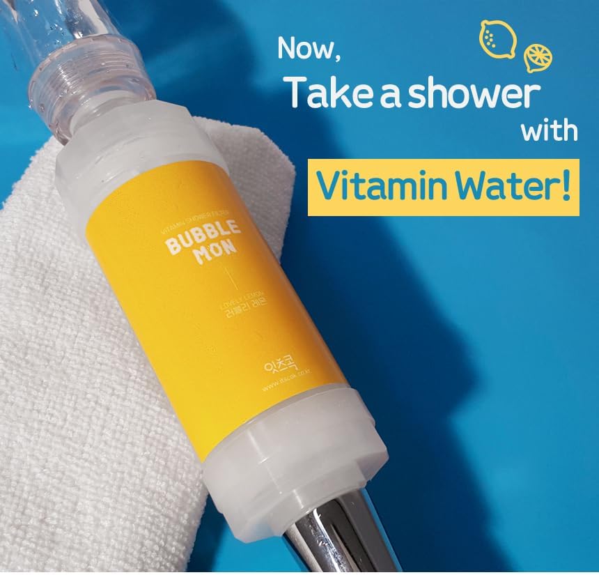 BUBBLEMON Vitamin Shower Filter (Lovely Lemon) Vitamin C Shower Filter Skin Moisturizing Skin Dry Protection Aroma Therapy Made in Korea - Image 6