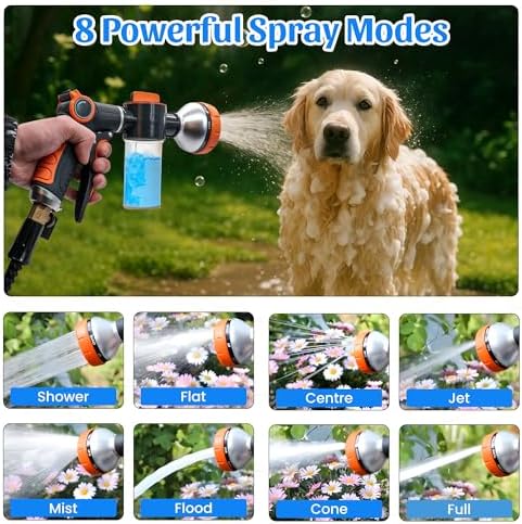 Dog Washing Hose Attachment, Dog Shower Attachment for Bathtub Spout - Tool-Free Pet Bath Kit with Tub Faucet Adapter, Foam Soap Dispenser, Brush & Towel - Image 5
