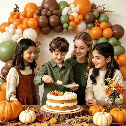 Green Fall Balloon Arch Kit for Autumn Thanksgiving Party Decorations - Image 5