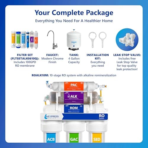Express Water Reverse Osmosis Water Filter System, Chlorine Reduction, NSF Certified - Image 6