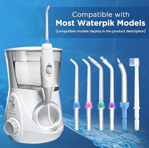 Replacement Tips for Waterpik, Water Flosser Replacement Heads Parts for Waterpik Oral Irrigator (Aquaflosser 6 Tips A) - Image 2