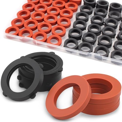 112 Pcs Garden Hose Gasket Rubber Seal with Heavy Duty Self-Locking Tabs by XBVV