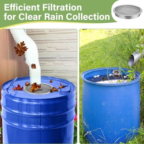 6-inch Round Rain Barrel Screen, Double Aluminum Mesh Vent Cover - Image 4