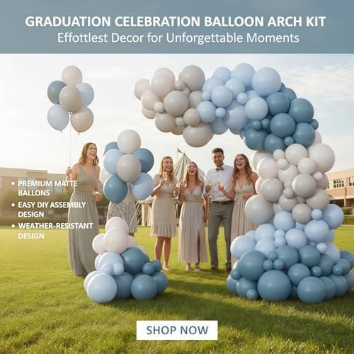 168 - Piece Balloon Arch Kit, Blue & Neutral Balloons Set, Includes Balloon Arch Stand Tools for Baby Shower Decorations & Party Backdrops (Multi - Size) - Image 3