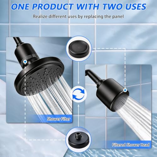 2 in 1 Shower Filter and Filtered Shower Head for Hard Water - Image 2