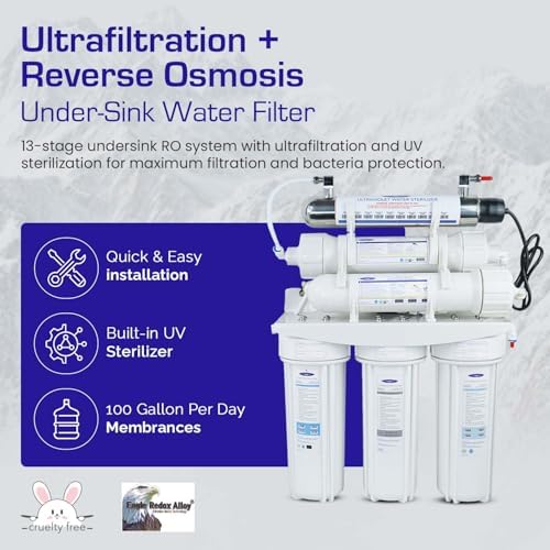 Crystal Quest Thunder Ultrafiltration/Reverse Osmosis Under Sink Water Filter System – 13 Stages of Filtration – Complete Installation Kit – 100 GPD - Image 3
