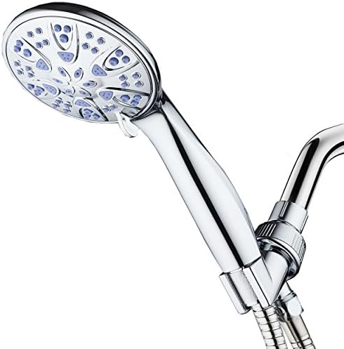 Antimicrobial/Anti-Clog High-Pressure 6-setting Hand Shower by AquaDance with Nozzle Protection from Growth of Mold, Mildew & Bacteria for Stronger Shower! by AquaDance