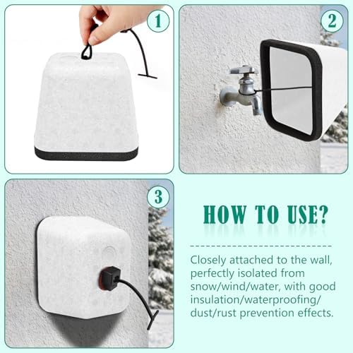 2 Pack Outdoor Faucet Covers for Winter, Heavy Duty Faucet Spigot Covers - Image 6