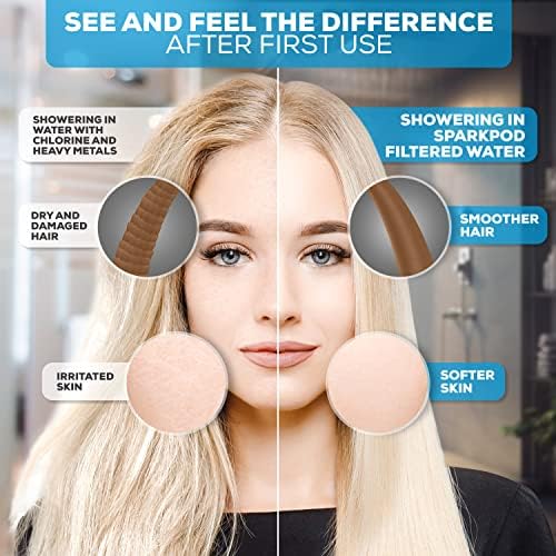 SparkPod 6" High Pressure Rain Shower Head with 23 Stage Filter Capsule & 11 Inch Adjustable Shower Arm Extension - Shower Filter Reduces Chlorine for Smoother Hair & Skin (Square, Oil-Rubbed Bronze) - Image 3