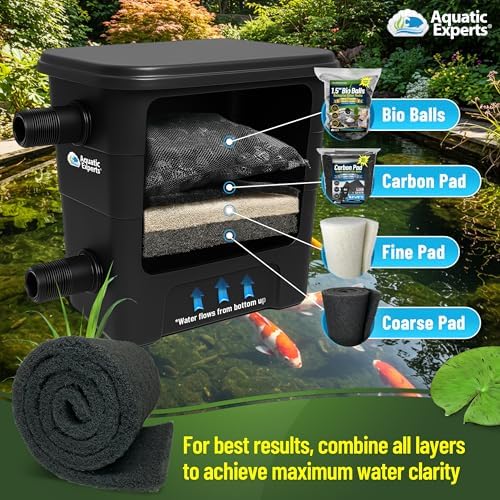 Aquatic Experts Classic Koi Pond Filter Pad COARSE – Bulk Roll Pond Filter Media, Rigid Ultra-Durable Latex Coated Fish Pond Filter Material US (16" x 56", Coarse (Black)) - Image 6