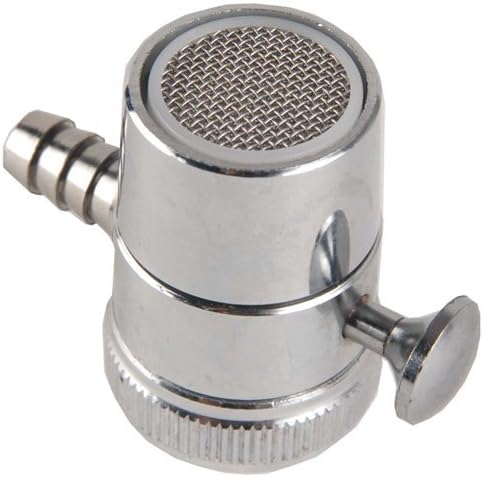 Avalon 2052-1 Faucet Aerator Water Filter Adapter with Diverter 1/8 Inch to 1/4 Inch Barb, Polished Chrome Finish, 1-Pack by AvalonWater
