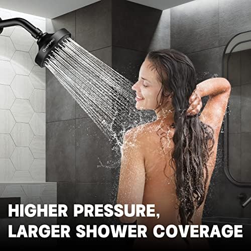 High Pressure Shower Head, HOPOPRO 5-Mode Fixed Showerhead, NBC Recommended - Image 5
