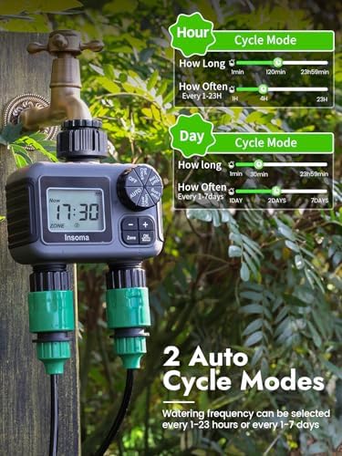 Insoma 2 Zone Water Timer for Outdoor Garden Hose, IPX5 Waterproof - Image 3