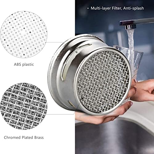 Faucet Aerator with Gasket Flow Restrictor Insert Bathroom Faucet Aerator Replacement Parts 10 pcs Stainless Steel and 10 pcs Green - Image 4