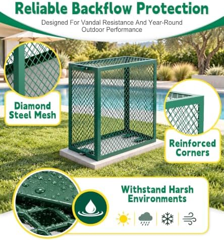 Steel Backflow Preventer Cage 30x13x30 Inch Outdoor Lockable - Image 4