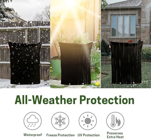 Backflow Preventer Insulated Cover, Pressure Vacuum Breaker Cover with 6 Layers Thick Fabric, Sprinkler Valve Insulation Pouch for Winter Freeze Protection, Water Well Pump Covers, 16×20 IN - Image 5