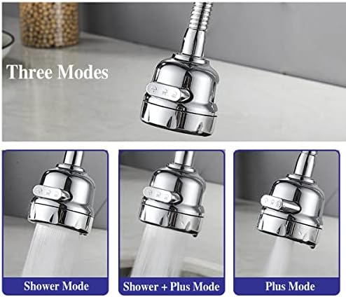 Kitchen Faucet Sprayer Attachment, Movable Faucet Extender for Kitchen Sink, 360° Rotatable Faucet Outlet Nozzle Sink Faucet Head Anti-Splash Faucet Adapter for Kitchen Sink - Image 4