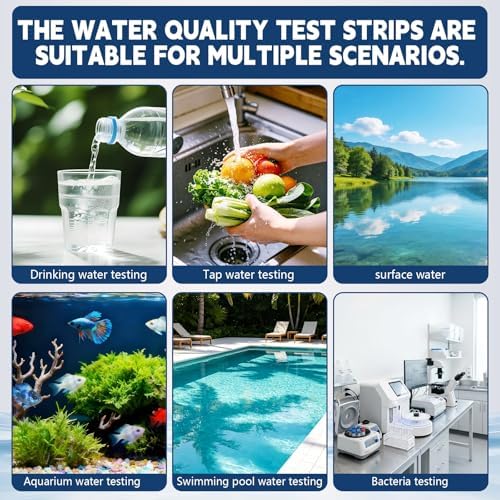 20 in 1 Water Tester for Drinking Water, Well Water Testing Kit, Suitable for Household Tap Water, Natural Water Quality Testing, Can Detect Water Hardness, Chlorine, Lead, Ph, Etc. (123 Test Strips) - Image 5