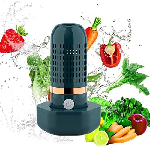 Fruit and Vegetable Washing Machine, Aqua Pure Fruit Cleaner Device, Fruit Purifier with OH-ion Purification Technology 250min Working Time Wireless Charging for Cleaning Fruit,Vegetable,Meat (Green) by Unknown