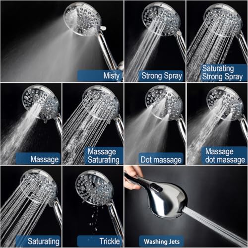Filtered Shower Head with Handheld 10 Modes for Hard Water - Image 2