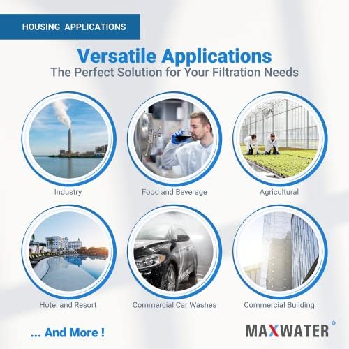 Max Water - Heavy Duty, Stainless Steel - Reverse Osmosis 4040 Membrane Housing - 4" x 40" good for industrial use - Pack of 4 - Image 5