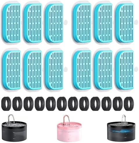 GIOTOHUN Cat Water Fountain Filter: 24 Filters by GIOTOHUNPetLife