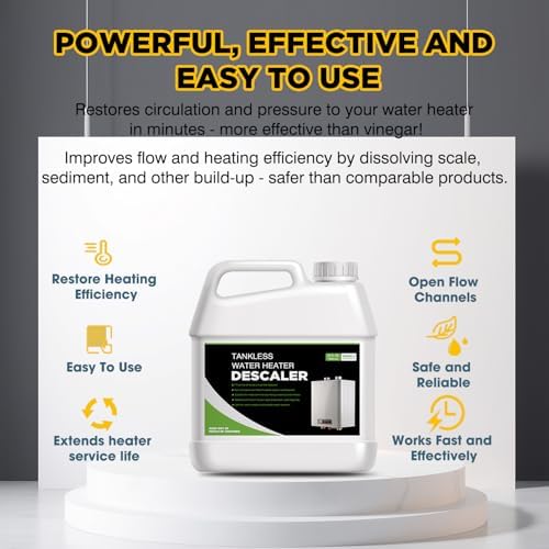 Tankless Water Heater Descaler - Quart (32 oz) Premium Descaler for Tankless Water Heater Systems, Restores Heating Efficiency, Easy Use - Image 2