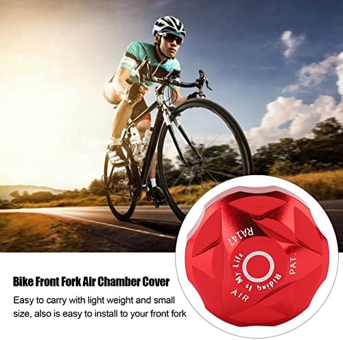ANGGREK Bike Fork Cap,Air,Front Fork Air Chamber Cover Bicycle Suspension Fork Air Gas Valve Cap Aluminium Alloy for Mountain Bike - Image 2
