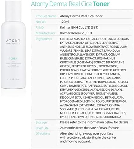 Atomy Derma Real Cica Toner - Korean Skincare for sensitive skin, Skn barrier, moisturizing - Image 7