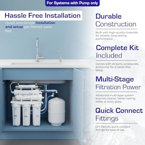 Crystal Quest Thunder Ultrafiltration/Carbon (GAC) - Reverse Osmosis Under Sink Water Filter – 14 Stages of Filtration + UV Filtration – Ultra & RO Membranes - Complete Installation Kit - 100 GPD - Image 5