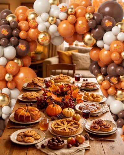 Fall Balloon Arch Kit for Autumn Thanksgiving Party Decorations Brown - Image 4
