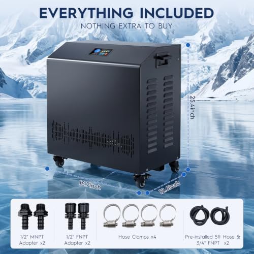 WiFi Smart 1HP Cold Plunge Water Chiller with Double Filter System - Image 7