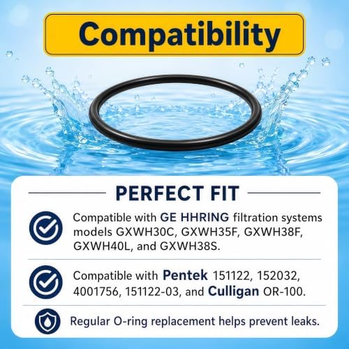 6 Pack WS03X10038 Water Filter Housing O-Ring Gasket for GE GXWH20F - Image 2