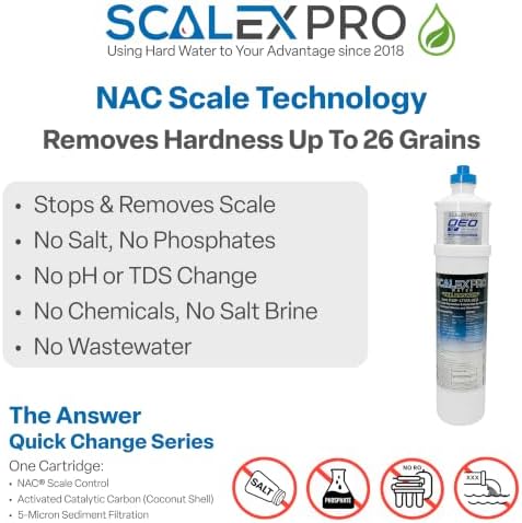 The Answer 12” Hard Water Scale Prevention Filter – Salt-Free NAC Technology Stops & Removes Scale Up to 26 Grains, Removes Chlorine & Other Common Municipal Water Chemicals, 7500 Gallons - Image 4